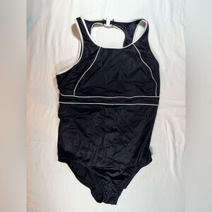 Land’s End Women's Black One-Piece Swimsuit